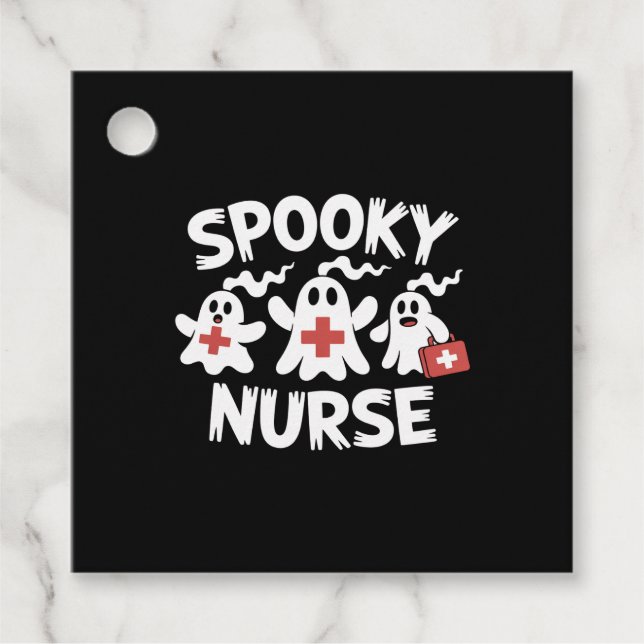 Funny Nurse Halloween Favour Tags (Front)