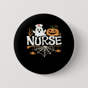 Funny Nurse Halloween Ghost Design Essential T-Shi 6 Cm Round Badge