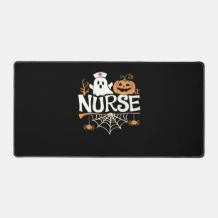 Funny Nurse Halloween Ghost Design Essential T-Shi Desk Mat