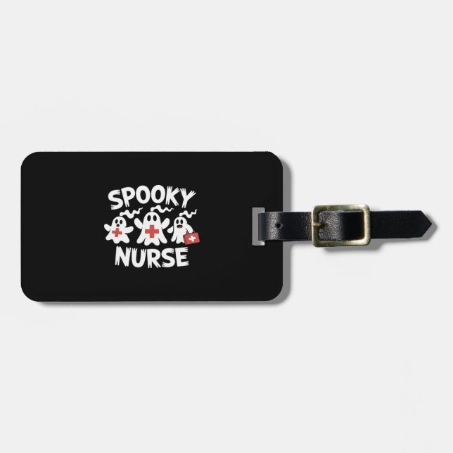 Funny Nurse Halloween Luggage Tag (Front Horizontal)