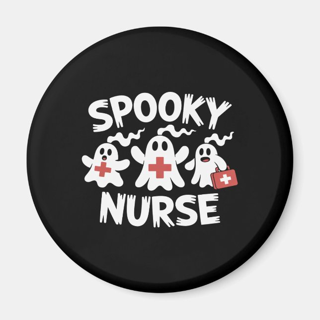 Funny Nurse Halloween Magnet (Front)