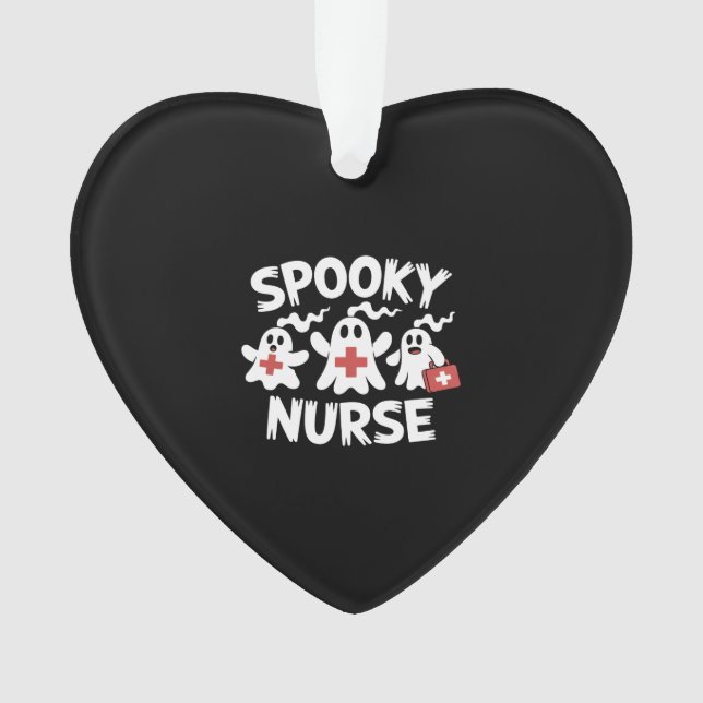 Funny Nurse Halloween Ornament (Front)