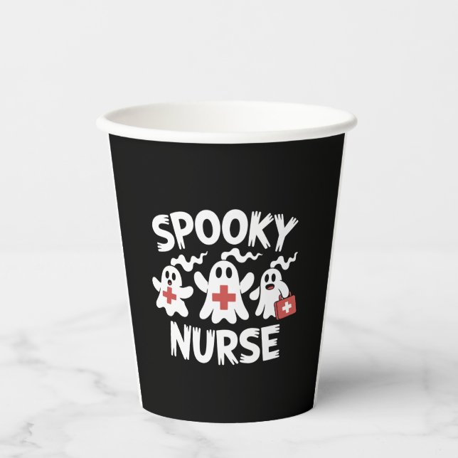 Funny Nurse Halloween Paper Cups (Front)