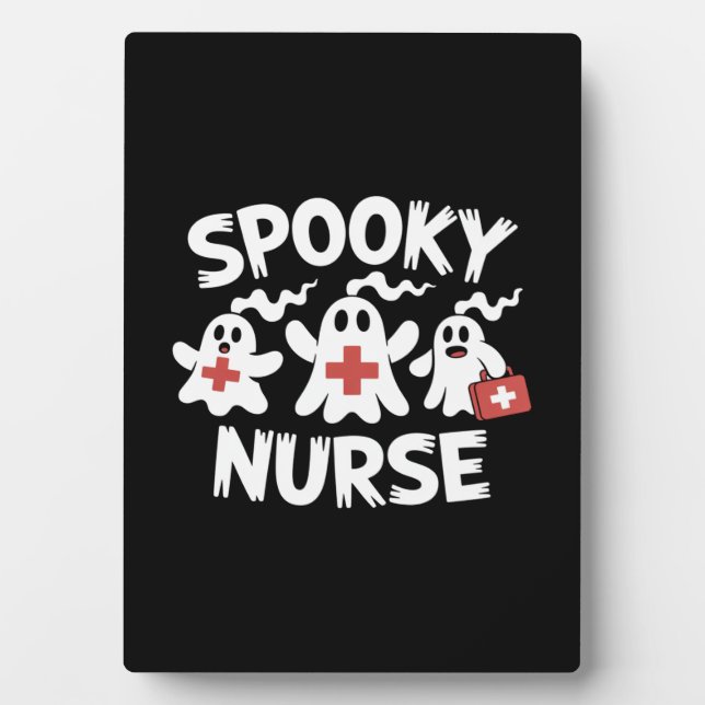 Funny Nurse Halloween Plaque (Front)