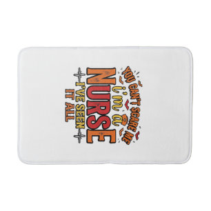 Funny Nurse Halloween You Cant Scare Me Bath Mat