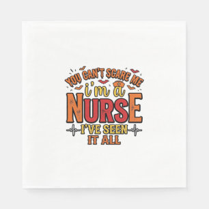 Funny Nurse Halloween You Cant Scare Me Napkin