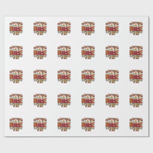 Funny Nurse Halloween You Cant Scare Me Wrapping Paper