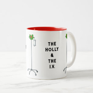 Funny Nurse Holiday Gift Two-Tone Coffee Mug