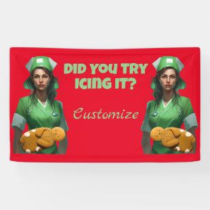 Funny Nurse Icing It Thunder_Cove Banner