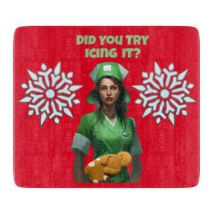 Funny Nurse Icing It Thunder_Cove Cutting Board