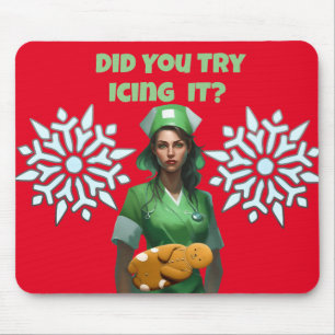 Funny Nurse Icing It Thunder_Cove Mouse Mat