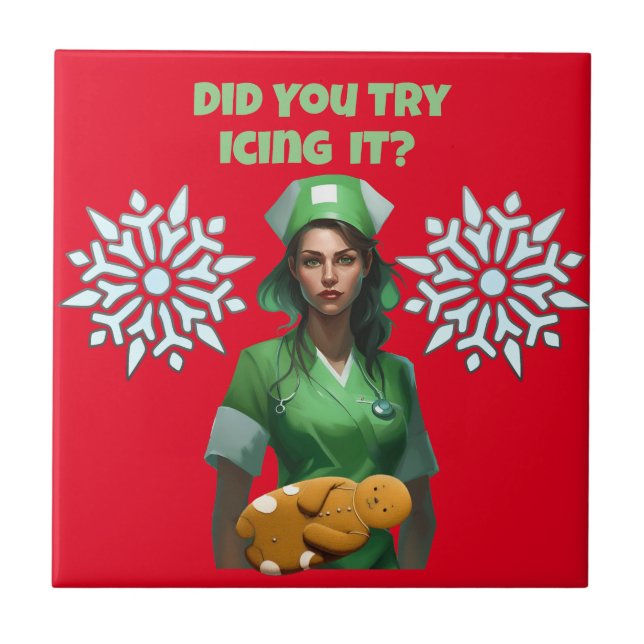 Funny Nurse Icing It Thunder_Cove Tile (Front)