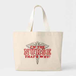 Funny Nurse Large Tote Bag
