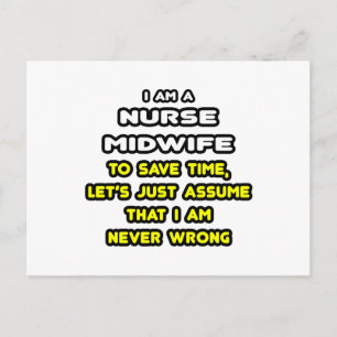 Funny Nurse Midwife T-Shirts and Gifts Postcard