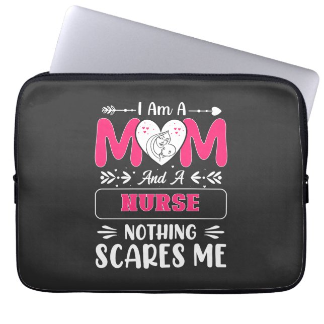 Funny Nurse Mum, Nurse Mum funny quotes Laptop Sleeve (Front)