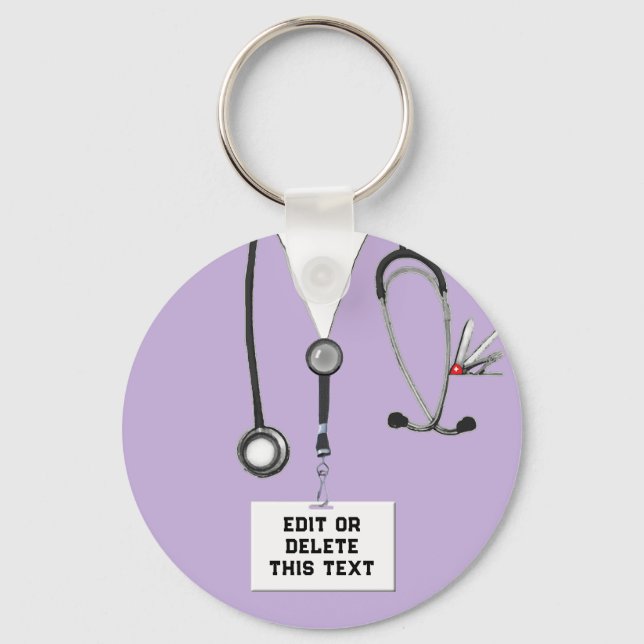 Funny Nurse Novelty Gift Key Ring (Front)