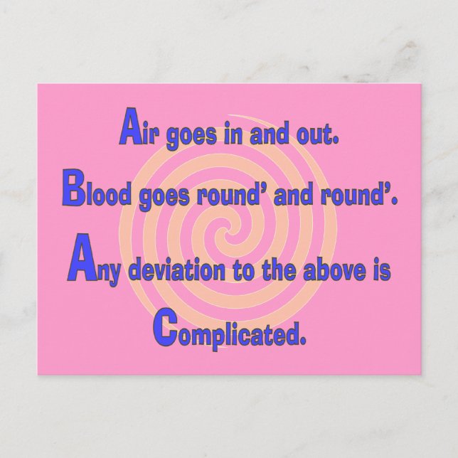 Funny Nurse or Respiratory Therapy Gifts Postcard (Front)