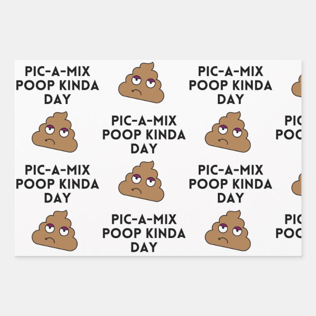 Funny Nurse Poop Wrapping Paper Sheet (Front)