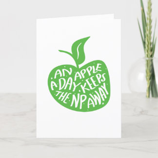 Funny Nurse Practitioner Humourous Apple A Day Thank You Card