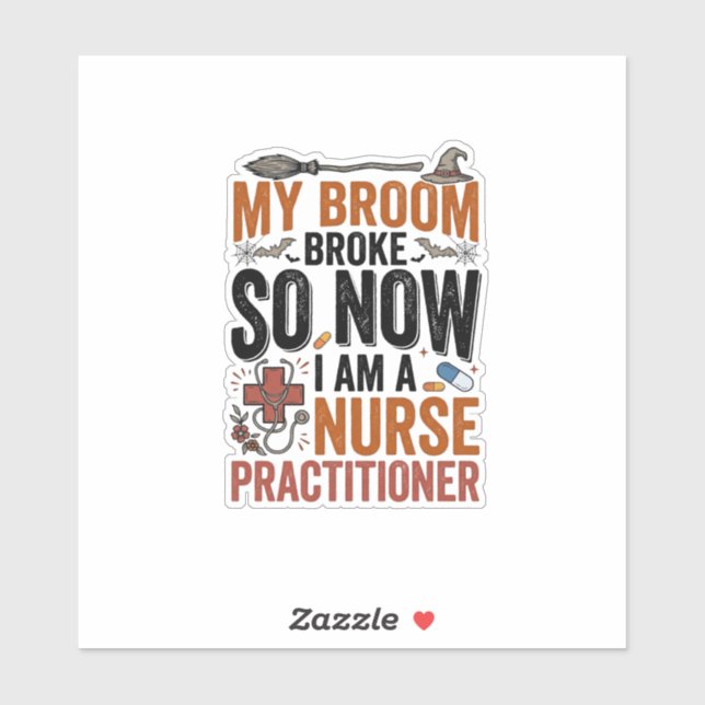 Funny Nurse Practitioner Witch Halloween Design_1 (Sheet)
