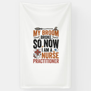 Funny Nurse Practitioner Witch Halloween Design_1 Banner