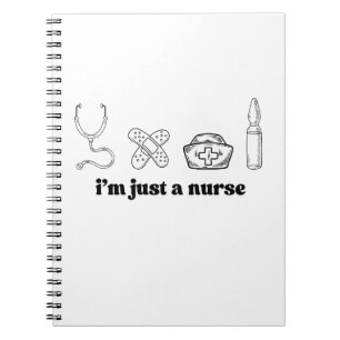 Funny Nurse Quote Minimal Medical Notebook