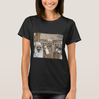 Funny Nurse Racoon Labour And Delivery Nurse Ld T-Shirt
