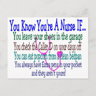 Funny Nurse Sayings Postcard