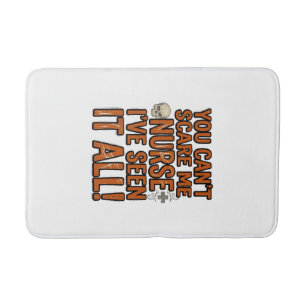 Funny Nurse Seen It All Vintage Halloween Design_1 Bath Mat