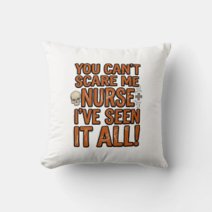 Funny Nurse Seen It All Vintage Halloween Design_1 Cushion
