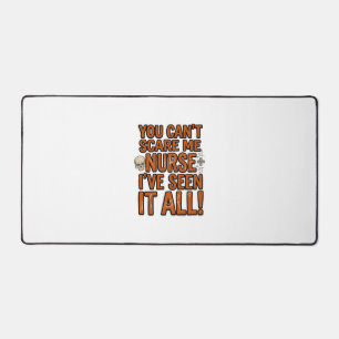 Funny Nurse Seen It All Vintage Halloween Design_1 Desk Mat