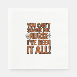 Funny Nurse Seen It All Vintage Halloween Design_1 Napkin