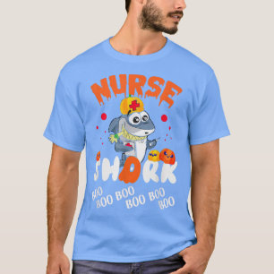 Funny Nurse Shark Boo Pumpkin Halloween Witch Cree T-Shirt