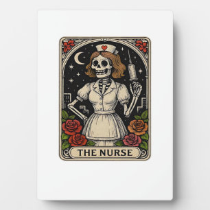 Funny Nurse Skeleton Tarot Card Halloween Nursing  Plaque