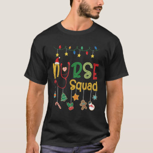Funny Nurse Squad Christmas Lights Medical Party 2 T-Shirt