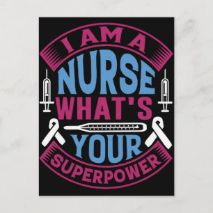 Funny Nurse T Shirt Designs for Healthcare Heroes Holiday Postcard