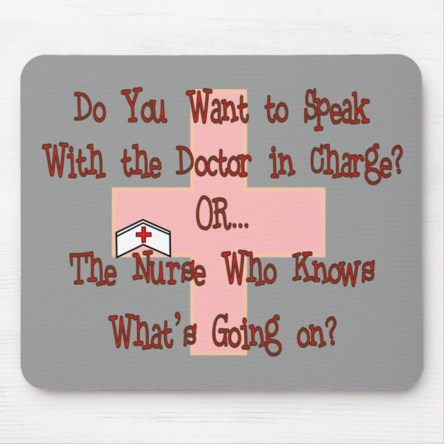 Funny Nurse T-Shirts and Gifts Mouse Mat (Front)