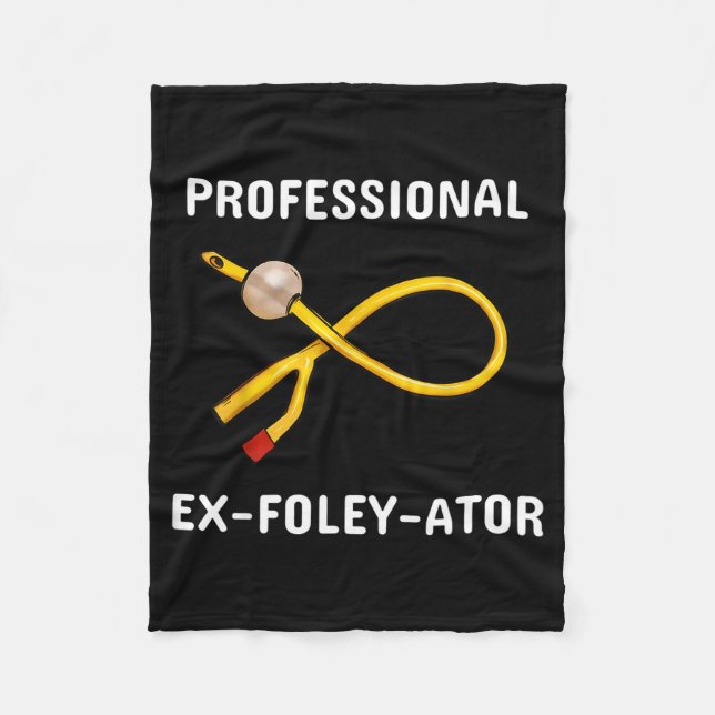 Funny Nurse Urology Crew T- Catheter Joke Student  Fleece Blanket (Front)