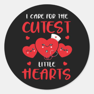 Funny Nurse Valentine’s Day Rn Icu Er Women V-day Classic Round Sticker