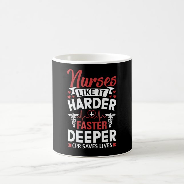Funny Nurses Like It Harder Faster Deeper Coffee Mug (Center)