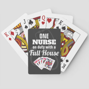 Funny "Nurses Play Cards" Political Playing Cards