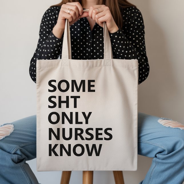 Funny Nursing CNA, RN, LPN Tote Bag Gift for Her (Healthcare Worker Tote Bag Birthday Gift for Her, Modern Script Nurse Tote Bag Gift for Coworker)