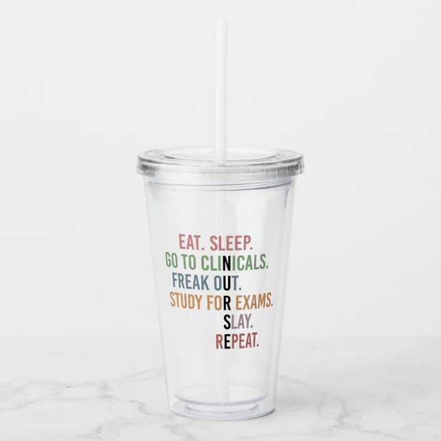 Funny Nursing School student Future Nurse Acrylic Tumbler (Front)