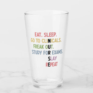 Funny Nursing School student Future Nurse Gifts Glass