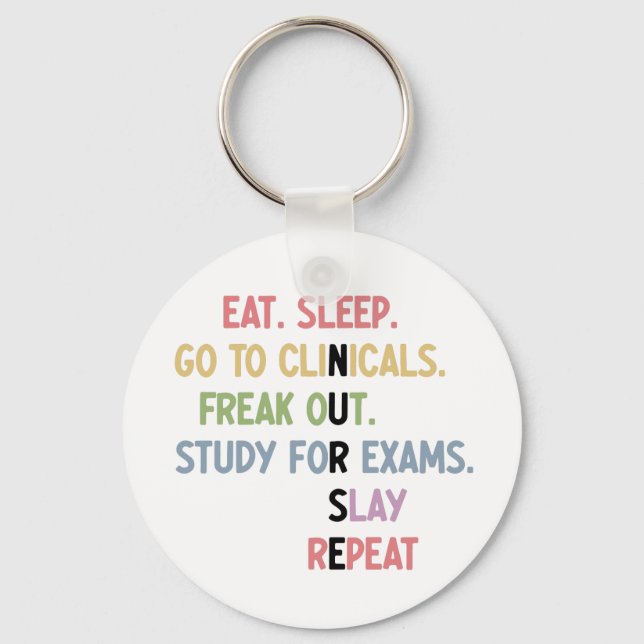 Funny Nursing School student Future Nurse Gifts Key Ring (Front)