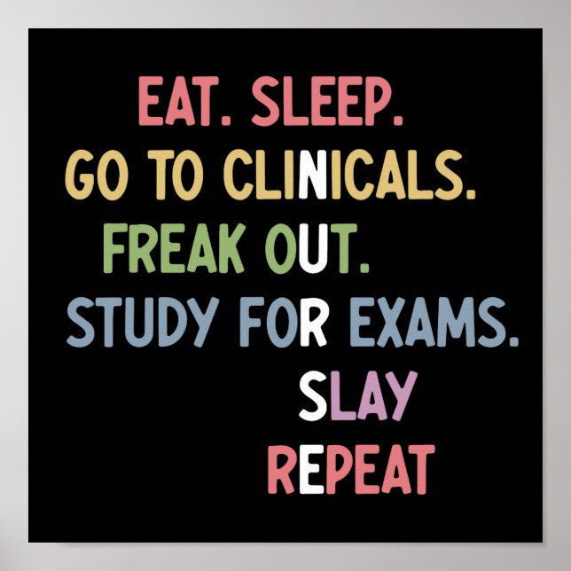 Funny Nursing School student Future Nurse Gifts Poster (Front)