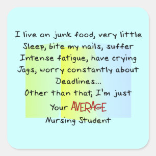 Funny Nursing Student Gifts Square Sticker