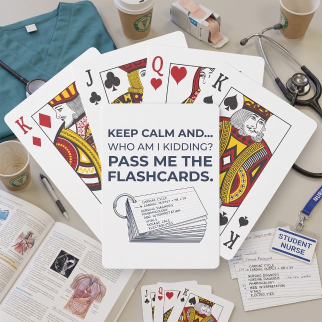 Funny Nursing Student Study Flashcards Playing Cards (Creator Uploaded)