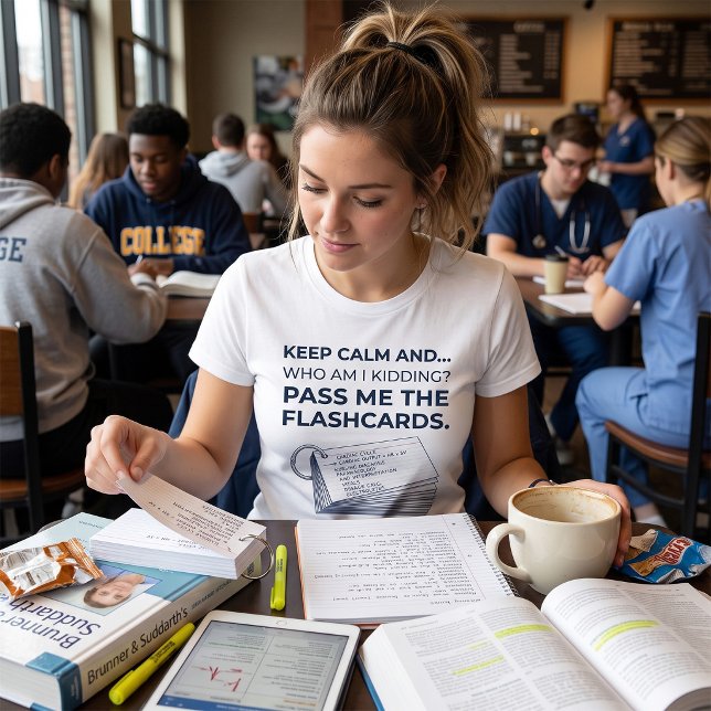 Funny Nursing Student Study Flashcards T-Shirt (Creator Uploaded)