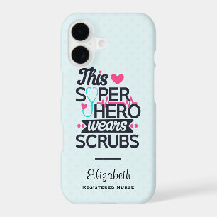 Funny Nursing Superhero Saying Typography